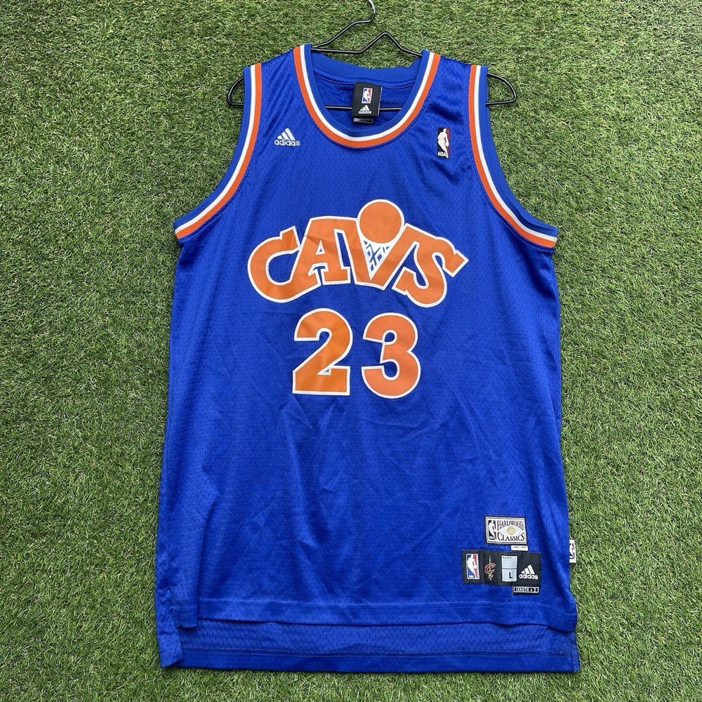 Cleveland Cavs adidas Jersey Mens Large #23 Away Blue Vintage Throwback